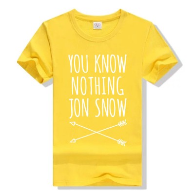 You Know Nothing Letter Print T Shirt 2 TO